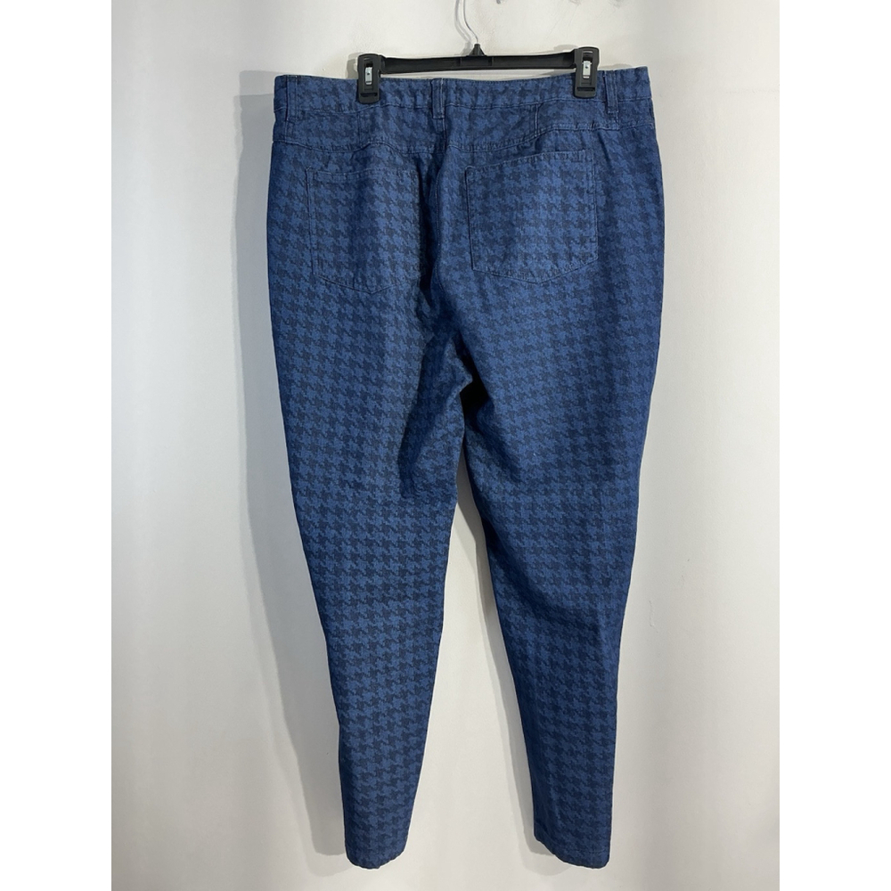 Womans Jessica London 18w Blue Black Checked Denim Jeans - Picture 2 of 9